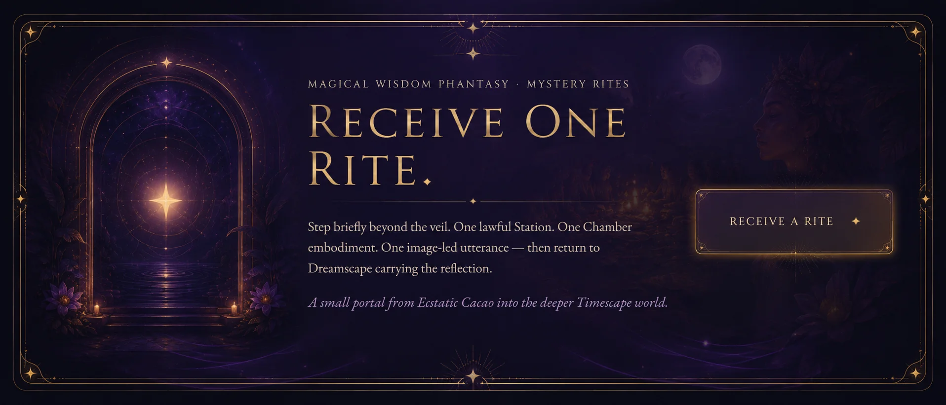 Magical Wisdom Phantasy · Mystery Rites. Receive one Rite.
